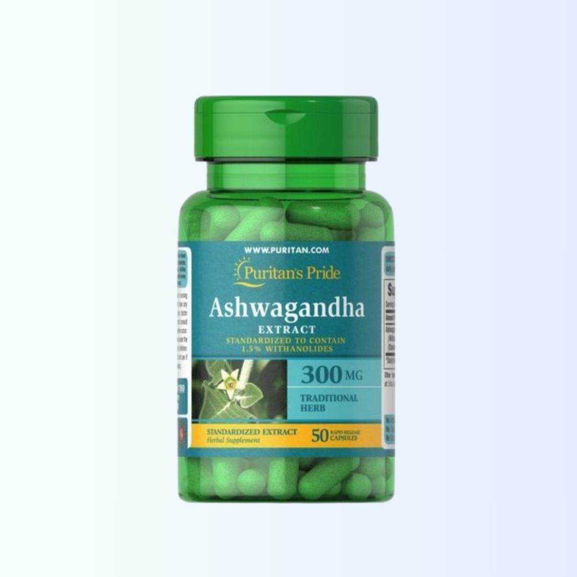 Ashwagandha Capsules 300mg x 50 (Puritan's pride) Exp : 2/28