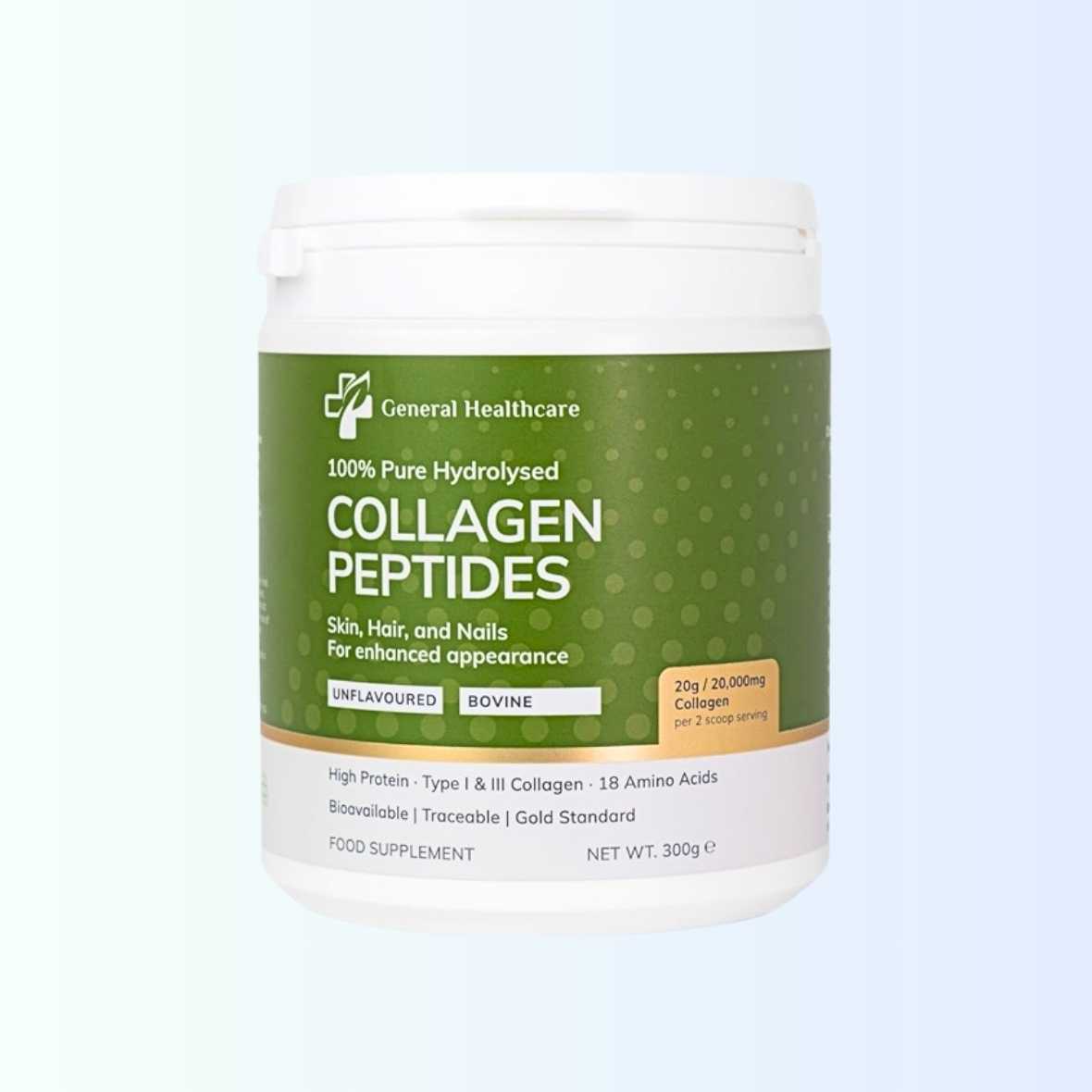 100% Pure Hydrolysed Collagen Peptides Powder 300g ( General Healthcare ) Exp : 5/29