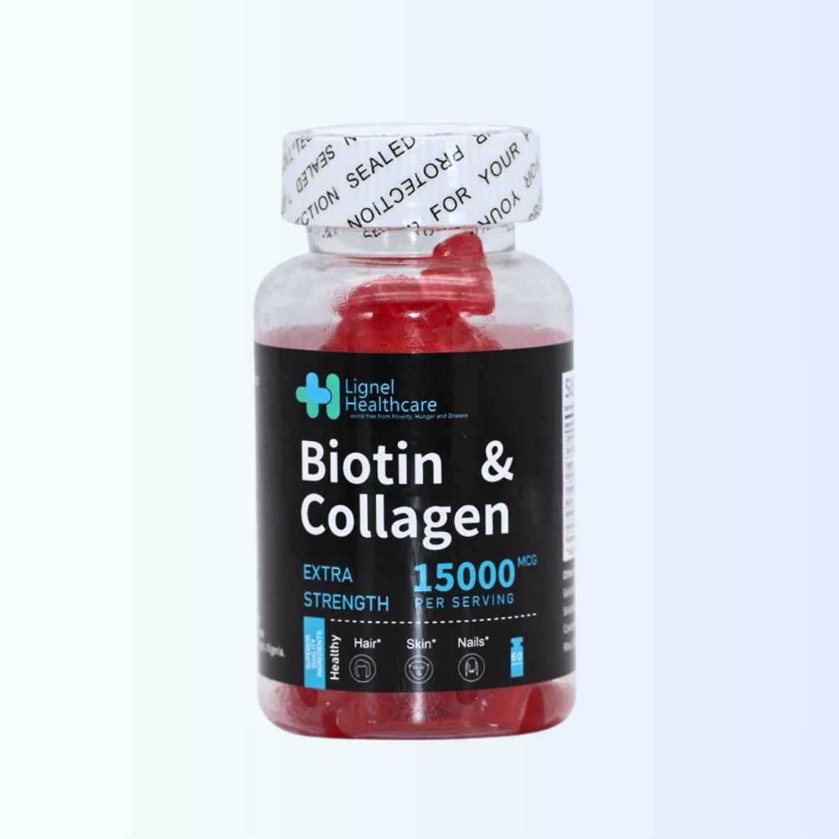 Biotin & Collagen gummies x 60 ( lignel Healthcare) Exp : 7/27