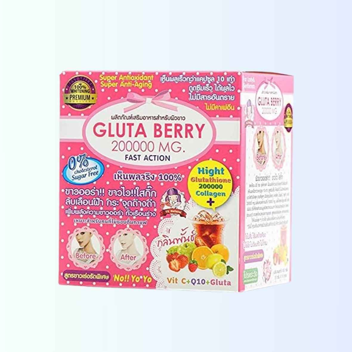 Gluta berry drink 200000mg Fast action Exp : 6/27