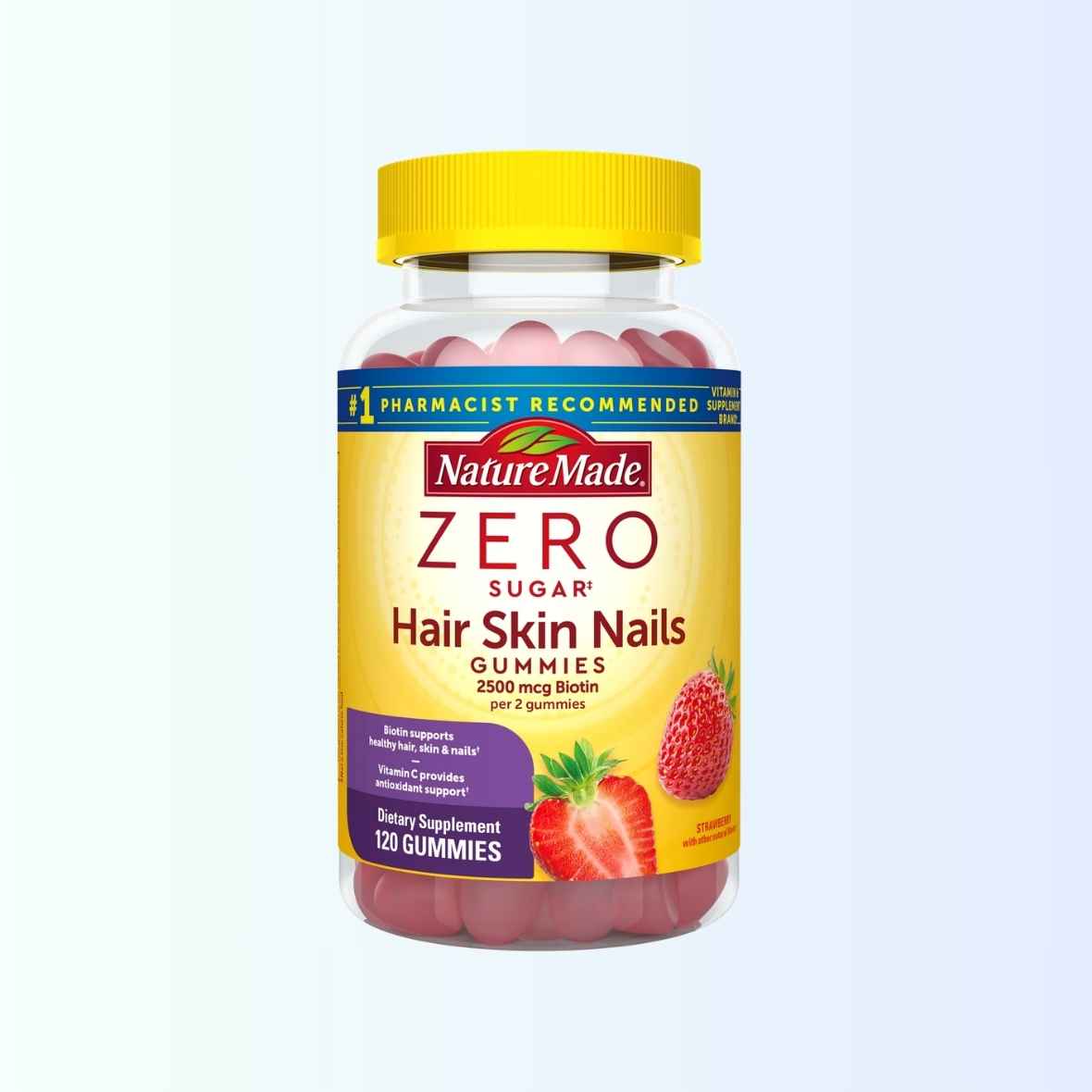 Zero sugar Hair Skin Nails Gummies x 120 ( Nature Made ) Exp : 3/27